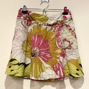 Anthropologie Leifnotes Floral Skirt Size 4